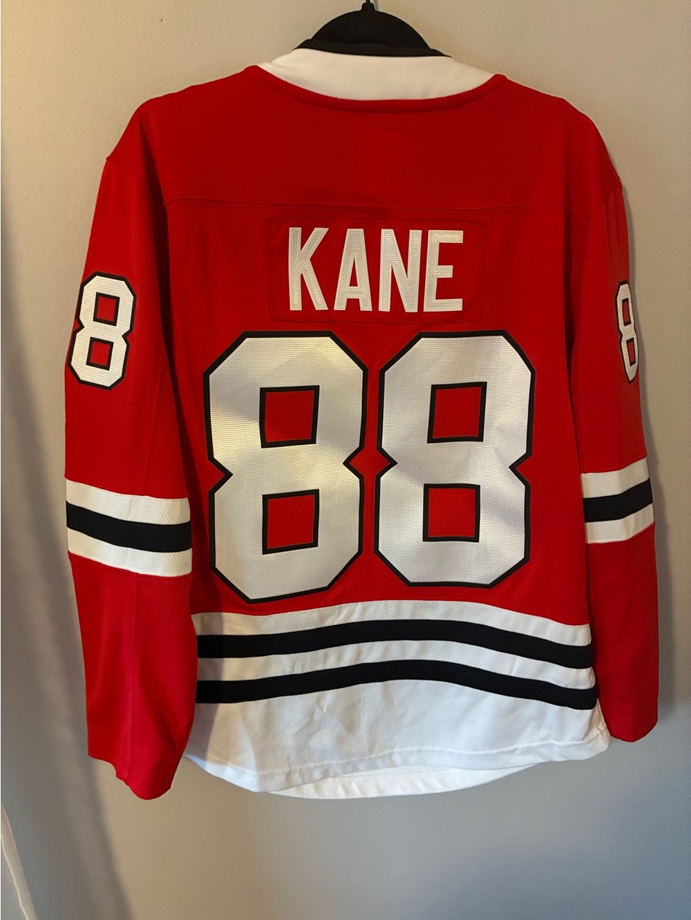 Red Kane #88 Chicago Blackhawks Jersey embroidered letters and logos